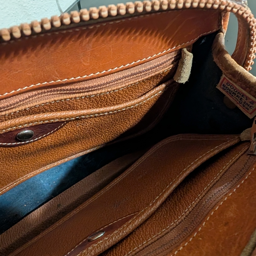 Vintage Dooney Bourke Blue Pebbled All Weather Leather Shoulder Bag Purse - Picture 10 of 12